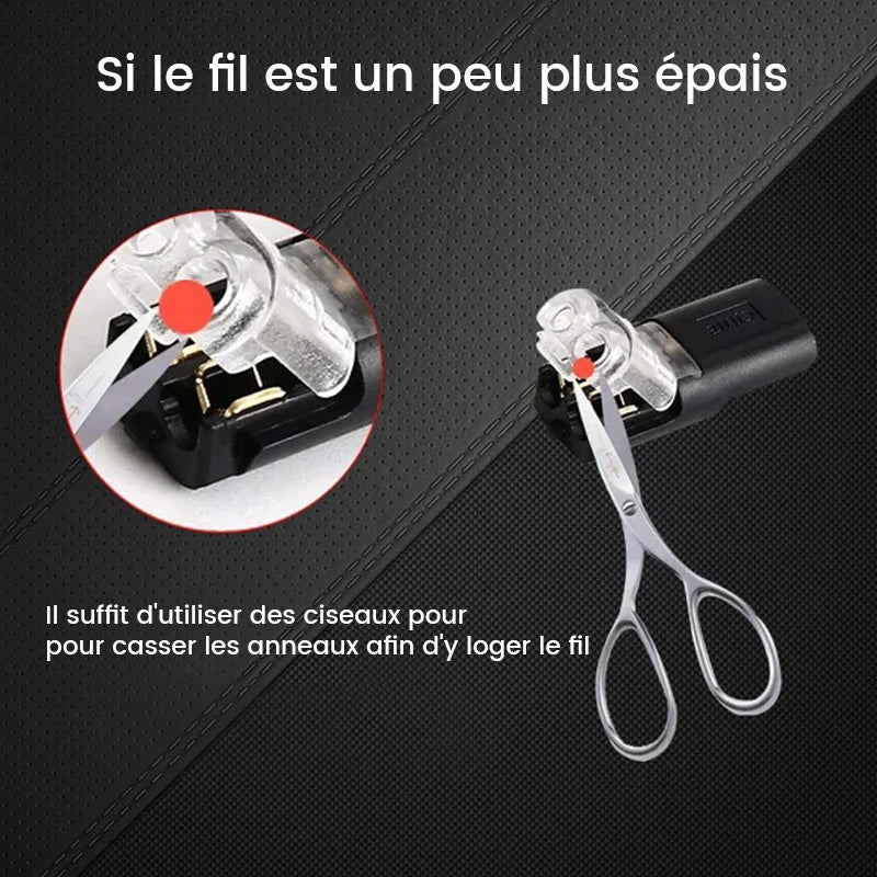 Connecteur à Double Fil avec Boucle de Verrouillage